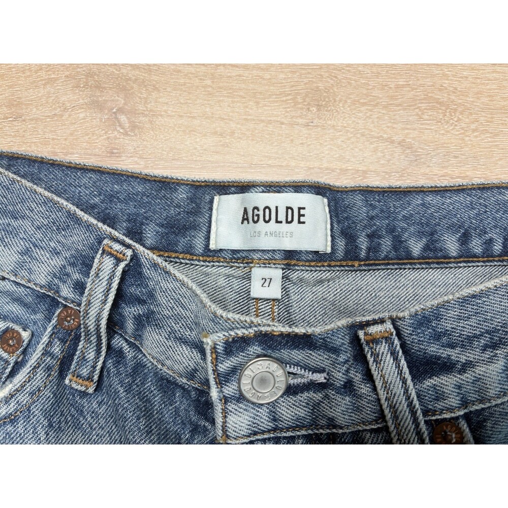 Agolde Parker Long Shorts in Wheel Wash Size 27 - Picture 4 of 9